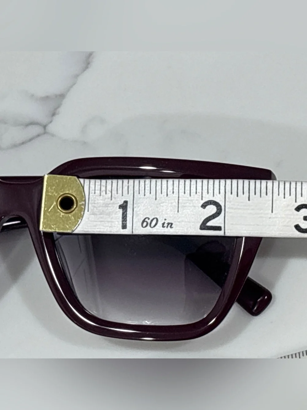 DIFF Eyewear Amara Square Sunglasses Burgundy Wine Gradient Lens